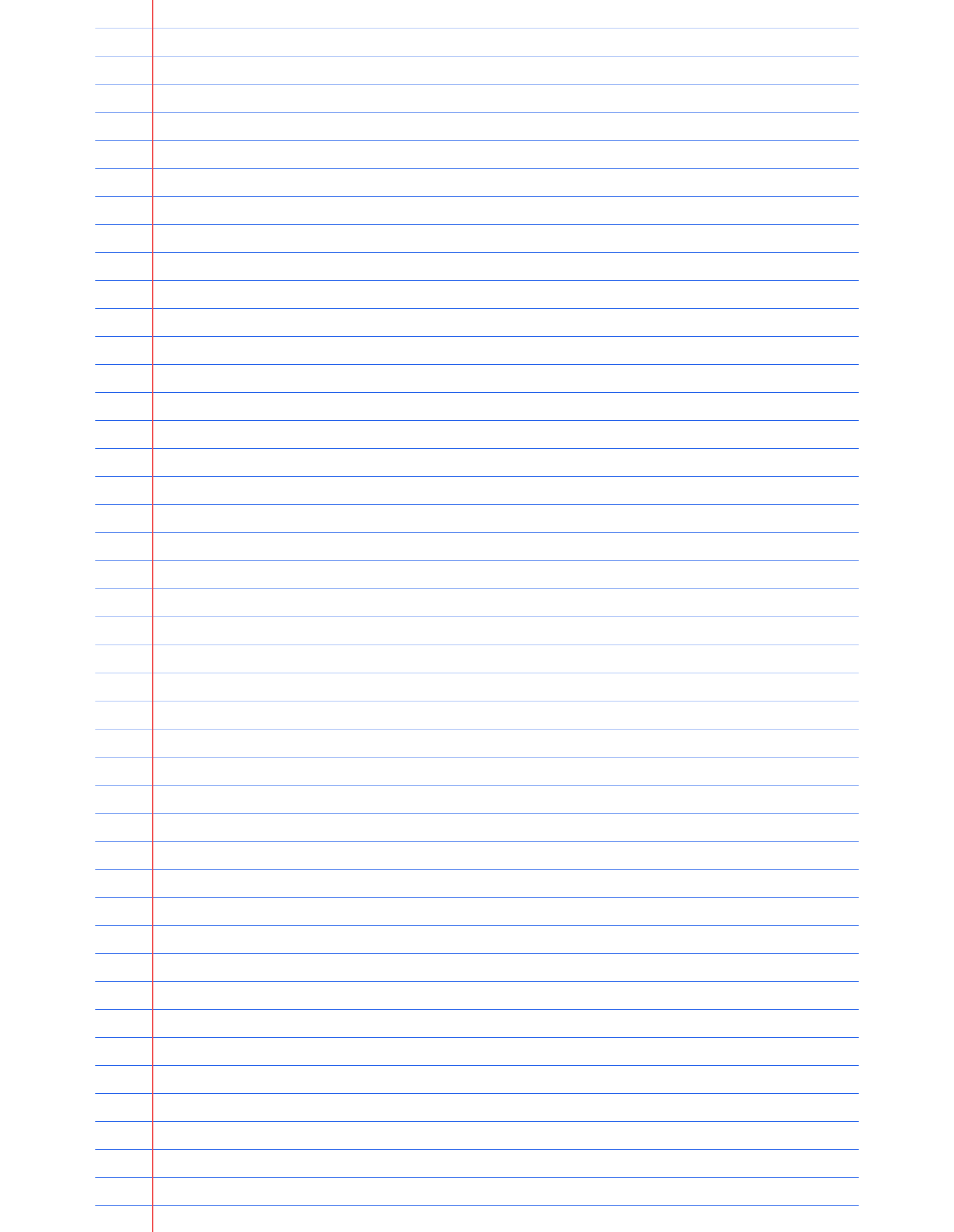 Letter 1/4 Inch Printable Lined Paper preview