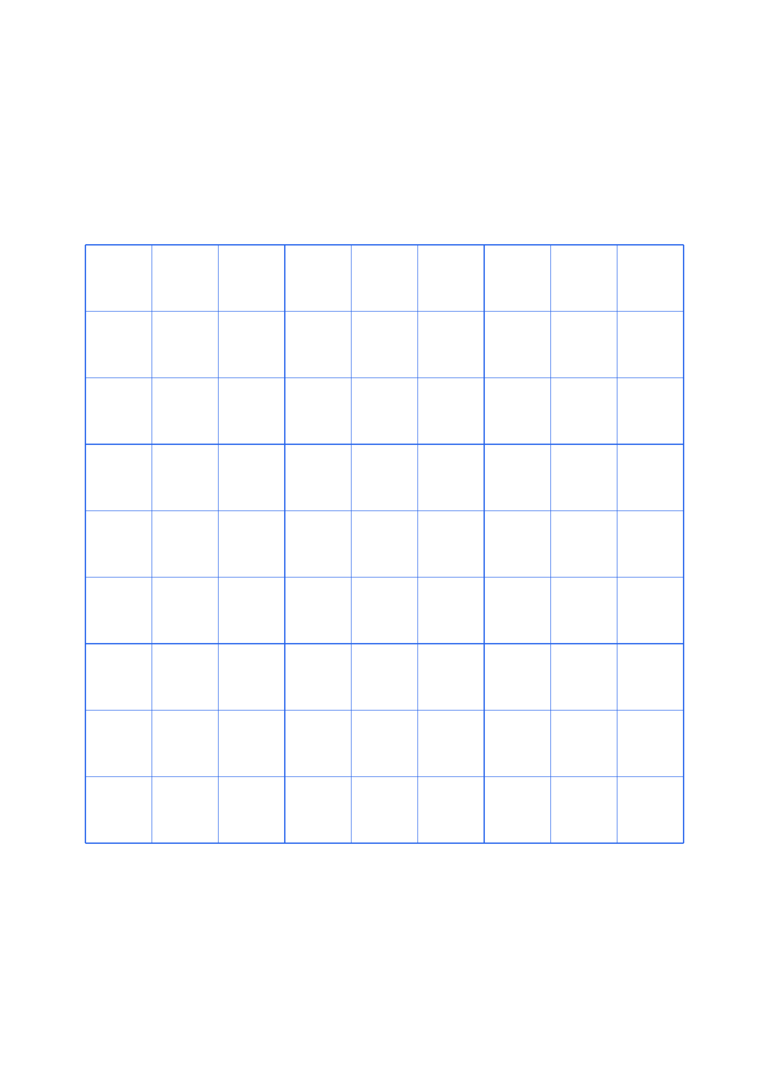 A4 1cm Printable Sudoku Grid preview